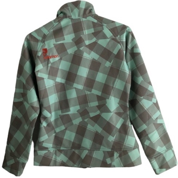 Salomon Green Print Jacket Womens Size XS - Picture 7 of 14